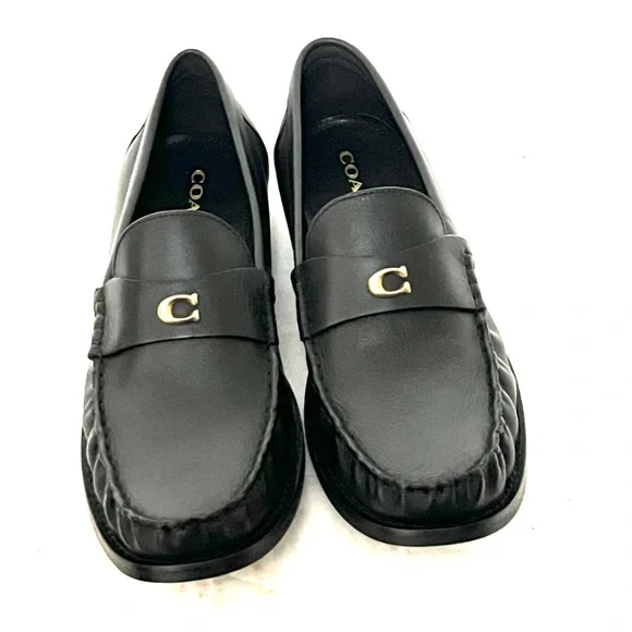 Coach Jolene Black Leather Loafer Shoe Size 11 - Picture 6 of 15